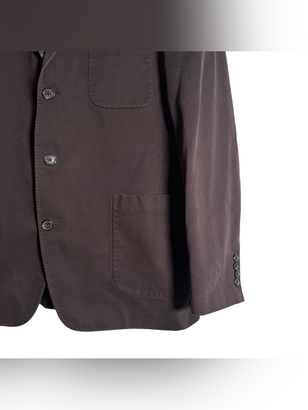 Brooks Brothers 346 Single Breasted Sport Coat Three Button Brown Cotton Large - Picture 6 of 7